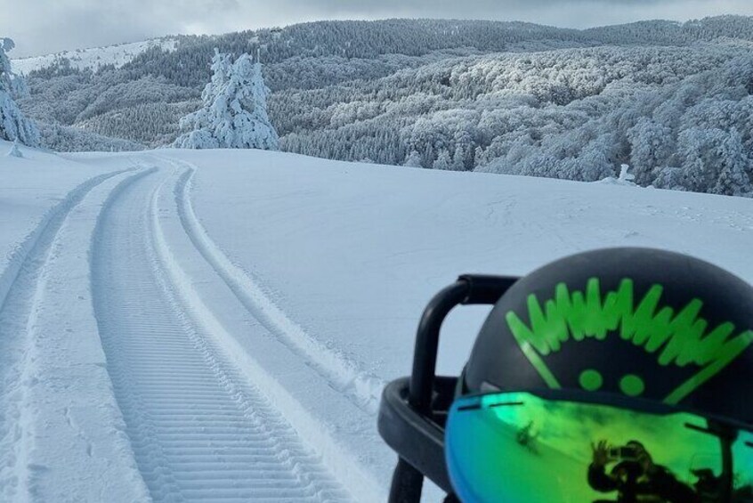 Snowmobile Tours Next to Sofia in Petrohan Pass