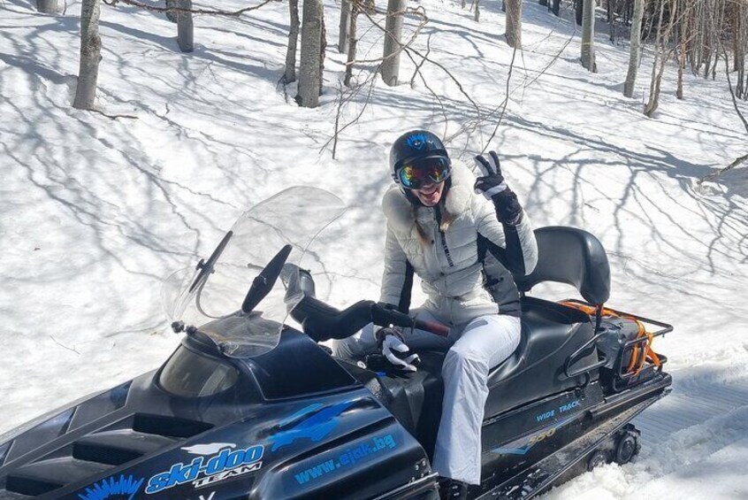 Snowmobile Tours Next to Sofia in Petrohan Pass