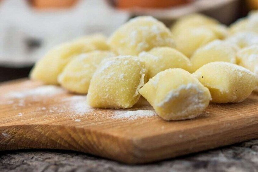 Gnocchi and Italian Ice Cream Course with Lunch or Dinner