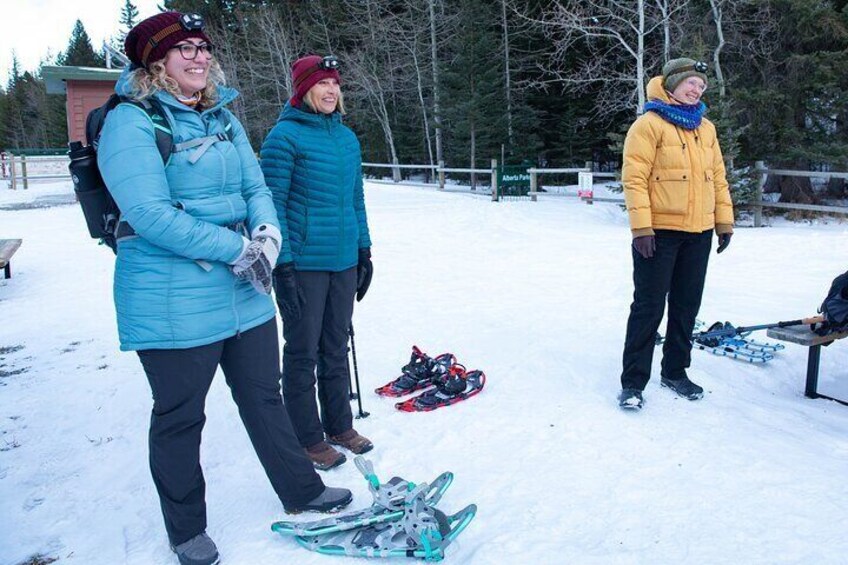 Getting ready for the snowshoe