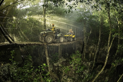 Guided Tour to Native Park Playa del Carmen with ATV, Ziplines and Cenote