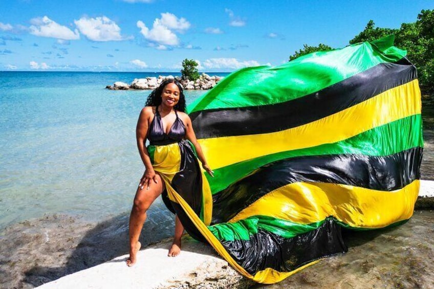 Flying Dress Kayak Drone Photo Shoot in Montego Bay 