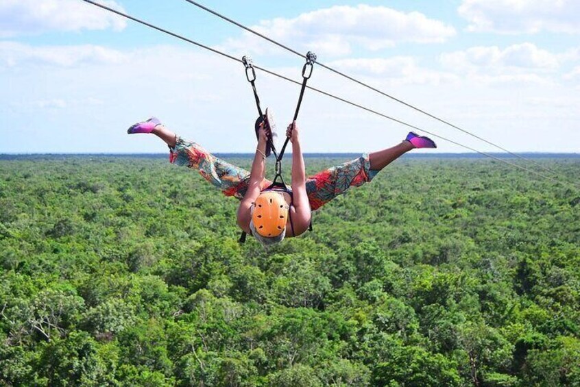 Amazing Jungle Park in Tulum! ATVs, Zip Lines, Cenote and Lunch