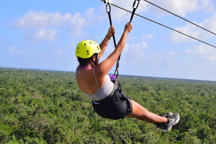 Amazing Jungle Park in Tulum! ATVs, Zip Lines, Cenote and Lunch