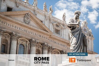 Rome City Pass top attractions, Hop-on Hop-off & Optional Vatican