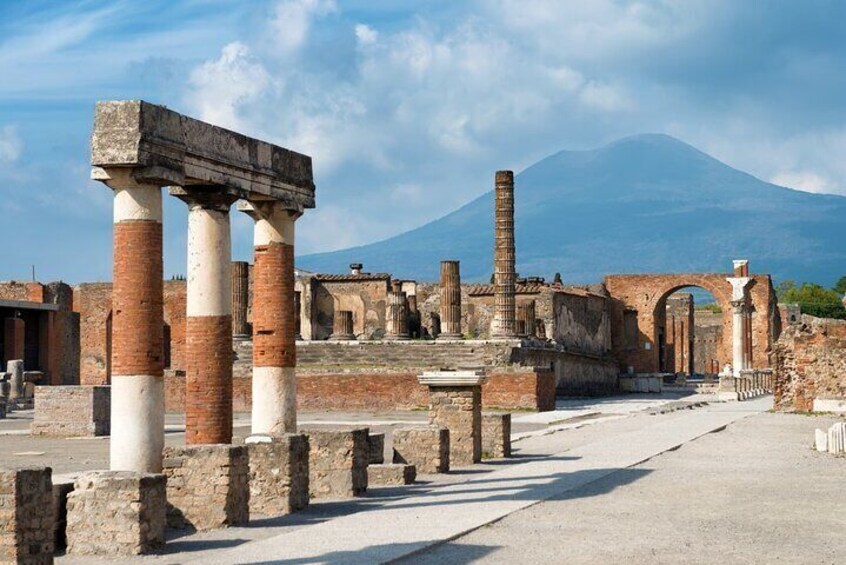 Pompei and Mount Vesuvius Wine Tasting Private Tour from Salerno