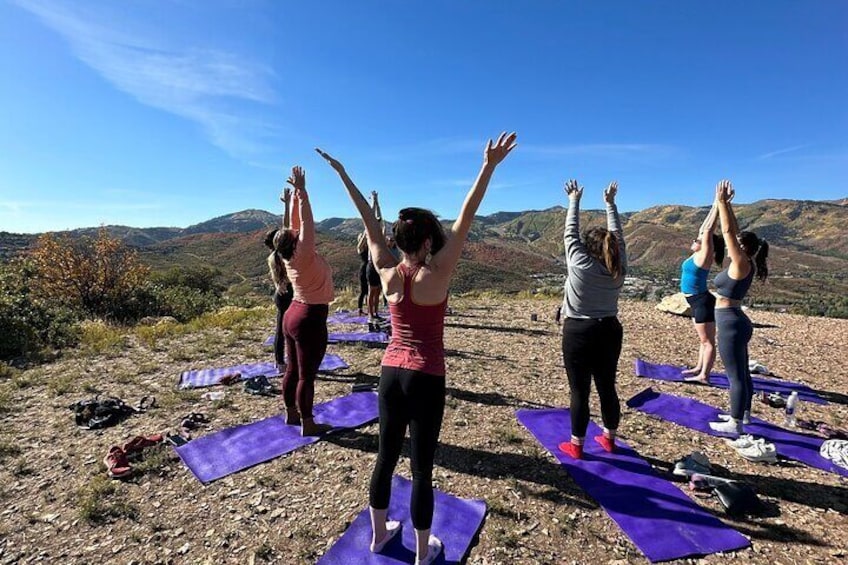 Hiking and Yoga On Top Of A Mountain in Park City Utah