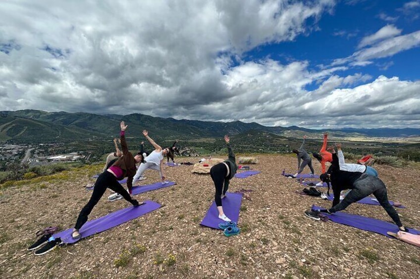 Hiking and Yoga On Top Of A Mountain in Park City Utah