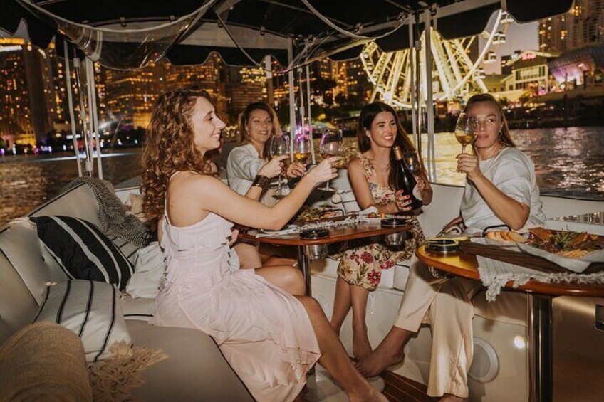 Luxury Shared E-Boat Cruise with Wine and Charcuterie Board
