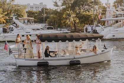 Luxury Shared Miami River E-Boat Cruise & Wine and Charcuterie