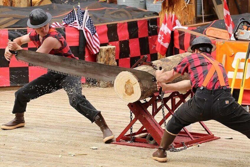 1-hr Lumberjack Show with axe-tion packed fun!
