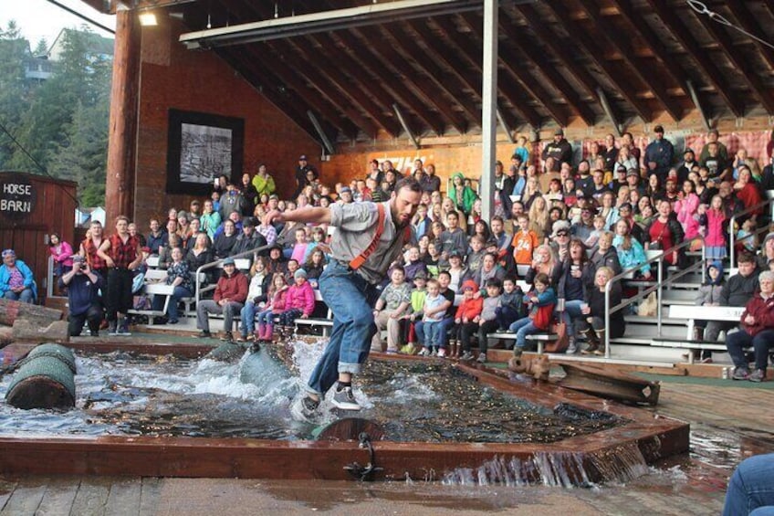 Cheers on the athletes as they compete in a variety of timber sports.