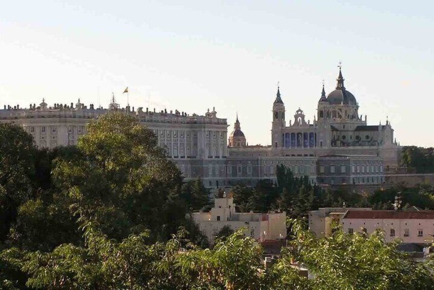 View of Madrid from its origins. Debod viewpoint.