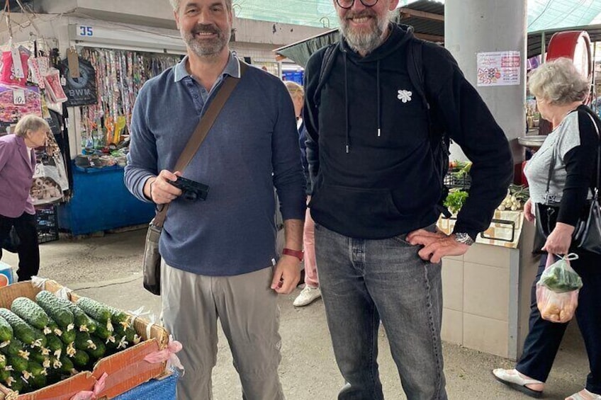 at the vegetable market