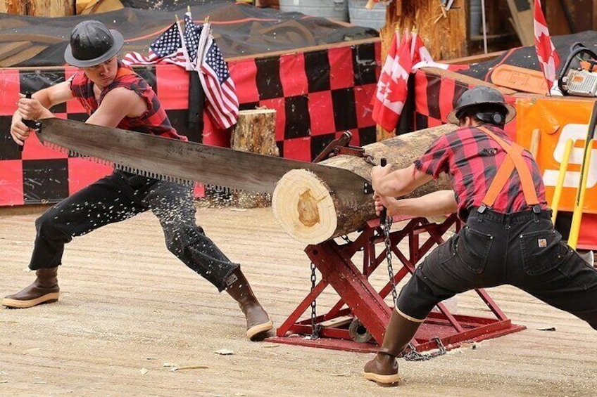 Get ready for a rowdy time at the Great Alaskan Lumberjack Show!