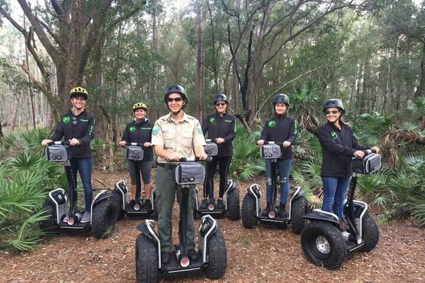 Our guides take the Park Manager on a Segway tour. 