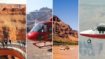 Grand Canyon West Aeroplane, Helicopter & Boat Tour with Optional Skywalk