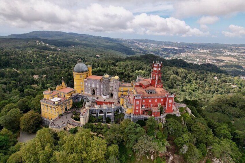 Tour to Sintra, Regaleira, Pena Palace and Cascais from Lisbon