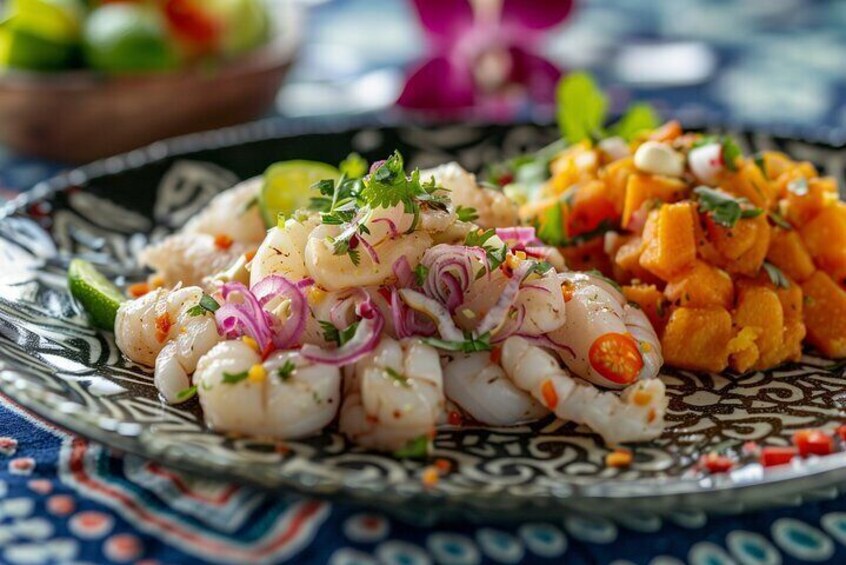 Delight in the authentic flavors of Yucatán! Enjoy delicious seafood and regional specialties as part of our Las Coloradas & Rio Lagartos Tour. A true feast for your taste buds.