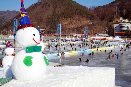 Korea Winter Ice Fishing Festival (Pyeongchang trout Festival Tent ice fish...