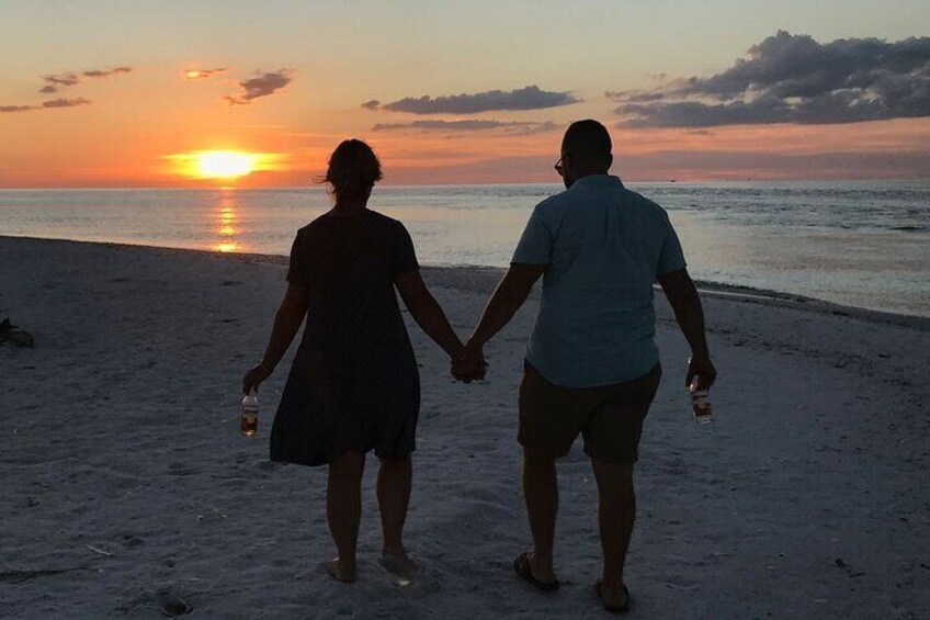 Toes in the sand, beer in your hand