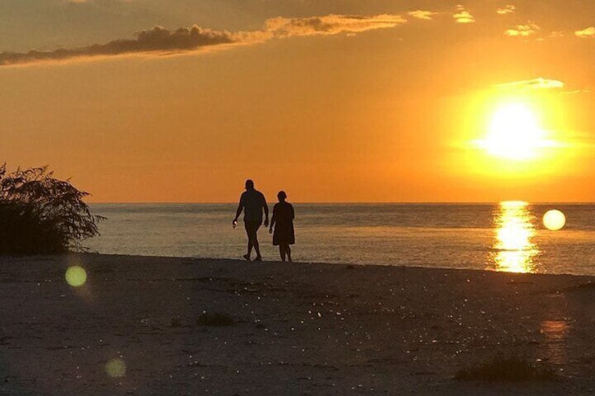 Sunset moments on a secluded barrier island