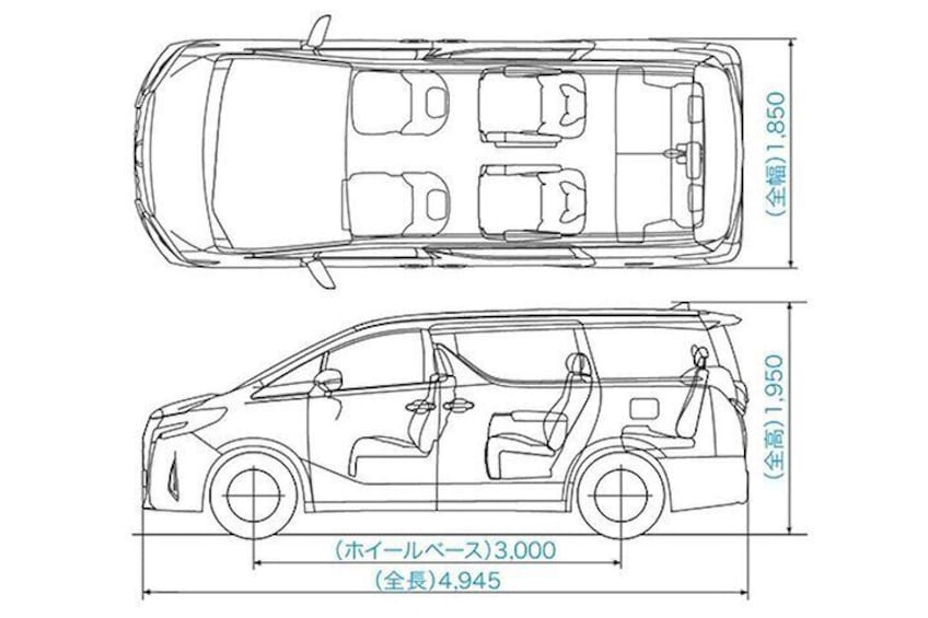 Minivan for 2~4 guests, interior 