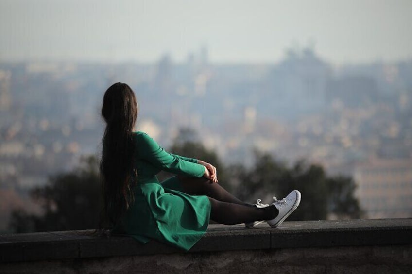 Terrazza di Gianicolo with Hajar , Fiat Vintage City photo tour , 23.12.2023