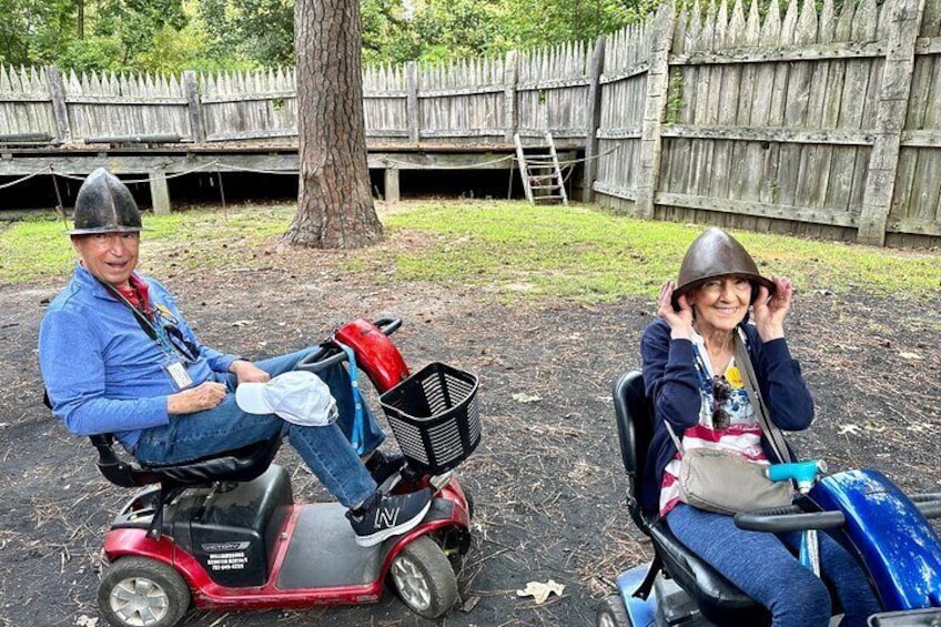 Enjoy the Jamestown Fort and free scooter rentals