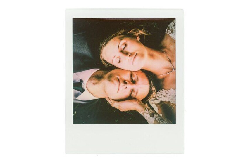 Couple in Iceland, captured on Polaroid