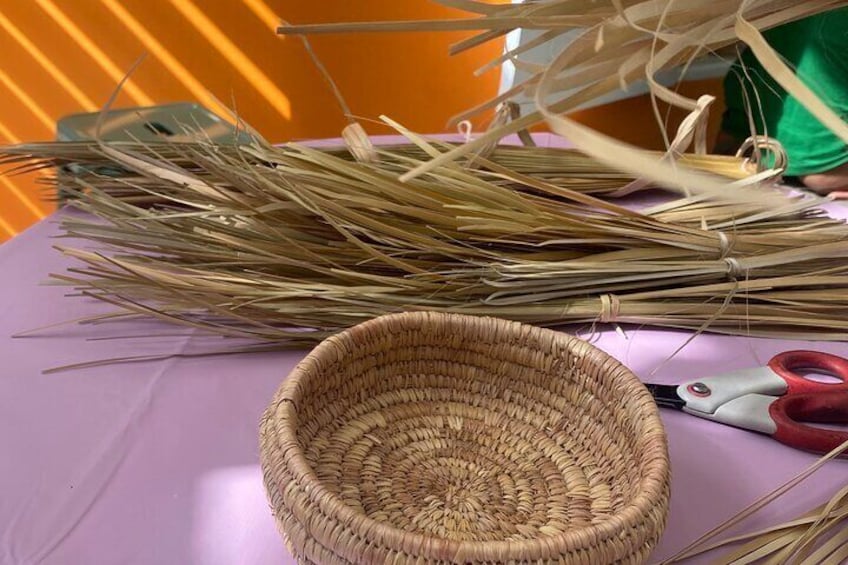 Straw used to make the straw basket pictured. Sometimes in previous generations this could have been used to dip water. 