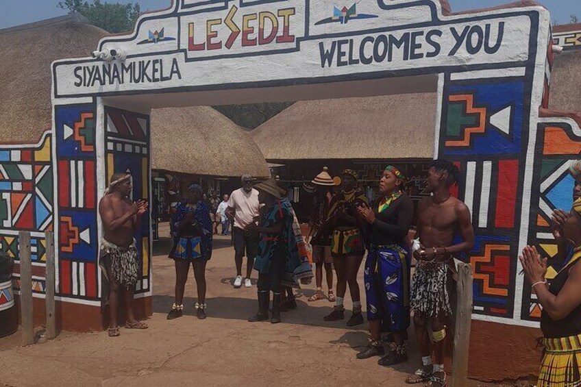 Lesedi cultural village entrance 