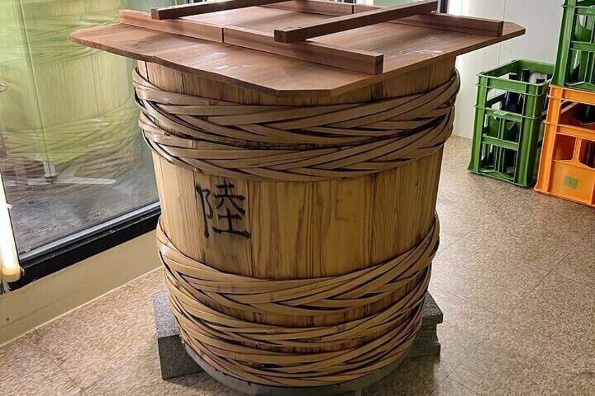Wooden barrel at work