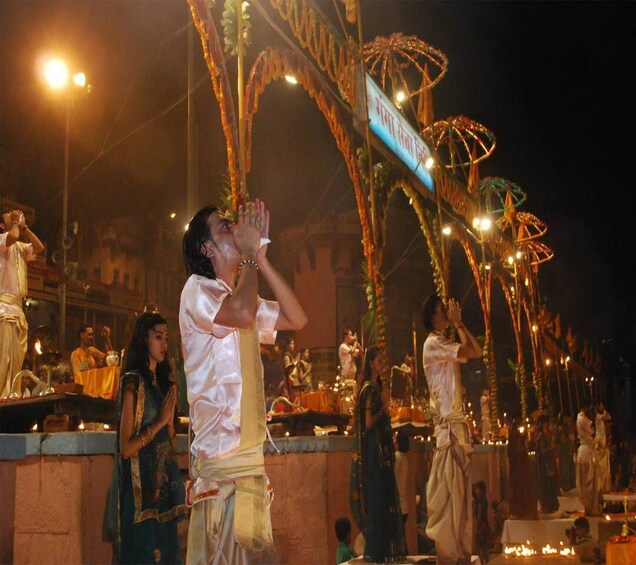 Picture 1 for Activity Varanasi: Night Boat Ride, Aarati Ceremony and Dinner