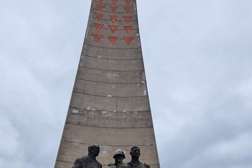 The memorial to the Soviet soldiers who were murdered in the camp