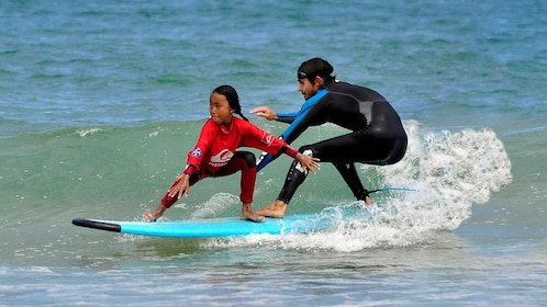 Santander: Surflektioner på Playa de Somo