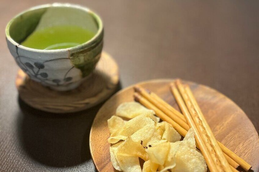 Take a break with Japanese tea or Coffee.