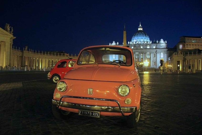 Picture 1 for Activity Rome: Romantic Night Tour by Classic Fiat 500