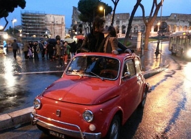 Rome: Romantic Night Tour by Classic Fiat 500