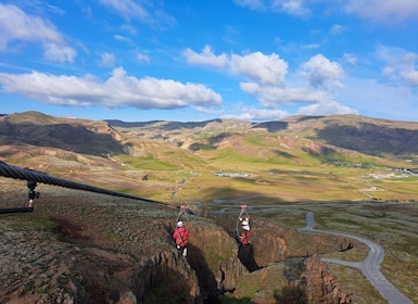 Hveragerdi: Mega Zipline Experience