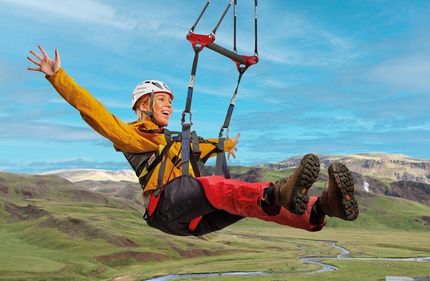 The Bird: Our conventional ride with Mega Zipline Iceland