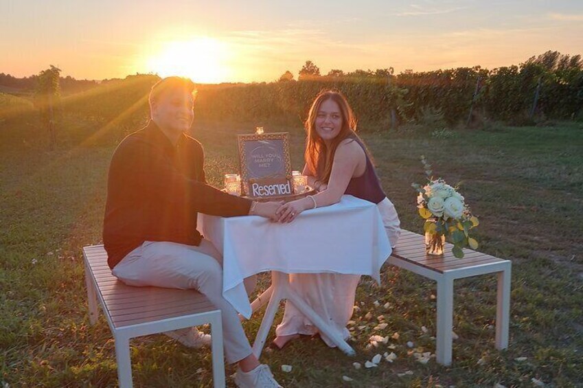 THE PROPOSAL and Engagement Traverse City Wine Tour 