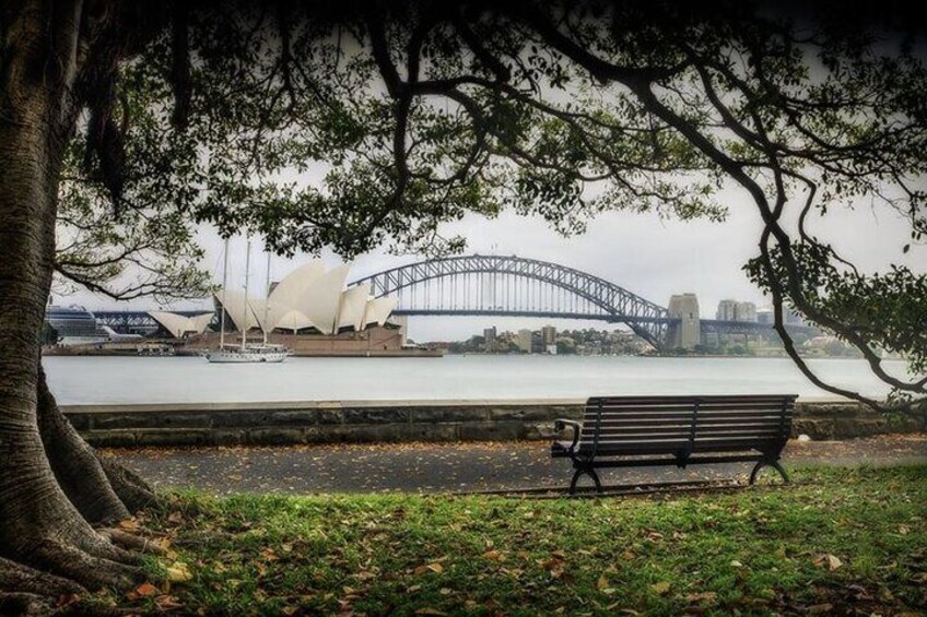 Mrs Macquarie's Chair is a historic landmark located in the Royal Botanic Garden, offering one of the most breathtaking views of Sydney Harbour. The best place to purpose your loved one.