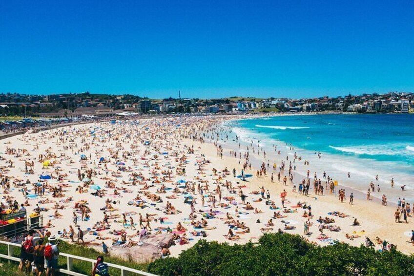 Bondi Beach is a true gem of Sydney, known for its iconic stretch of golden sand, turquoise waters, and stunning coastal views.