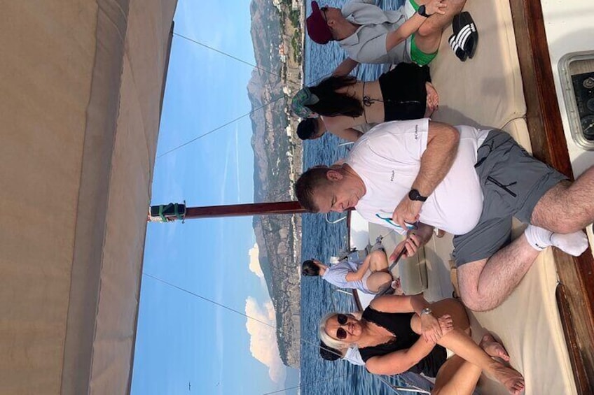 Sorrento Coast Cruise in Typical Gozzo with Limoncello Tasting