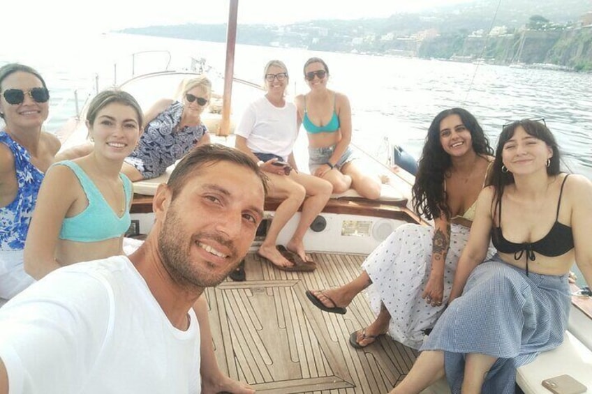 Sorrento Coast Cruise in Typical Gozzo with Limoncello Tasting