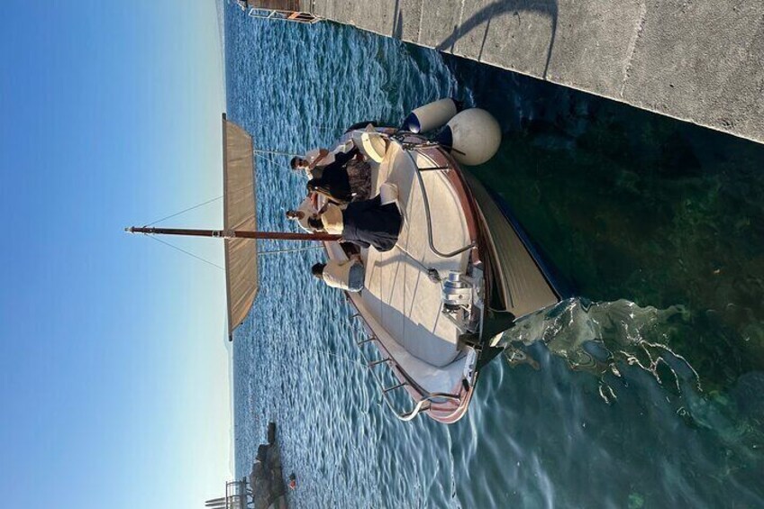 Sorrento Coast Cruise in Typical Gozzo with Limoncello Tasting