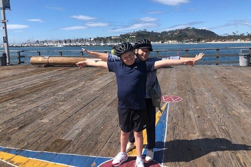 Sharon & nephew on wharf