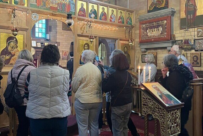 The chapel in the New Cemetery is now a beautifully decorated Greek Orthodox church with amazing icons