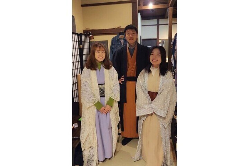 Guests kimono dressing.
